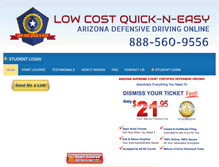 Tablet Screenshot of lowcostquickneasydefensivedriving.com